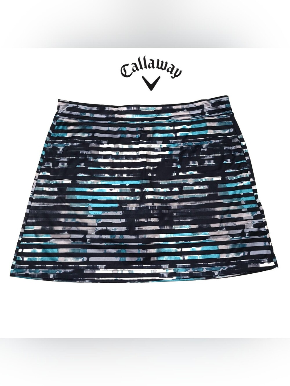 Callaway Women's Opti-Dri TrueSculpt Golf Skort Blue Haze Stripe Sz XL
